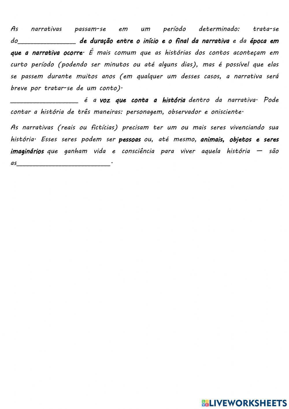 Elementos da Narrativa