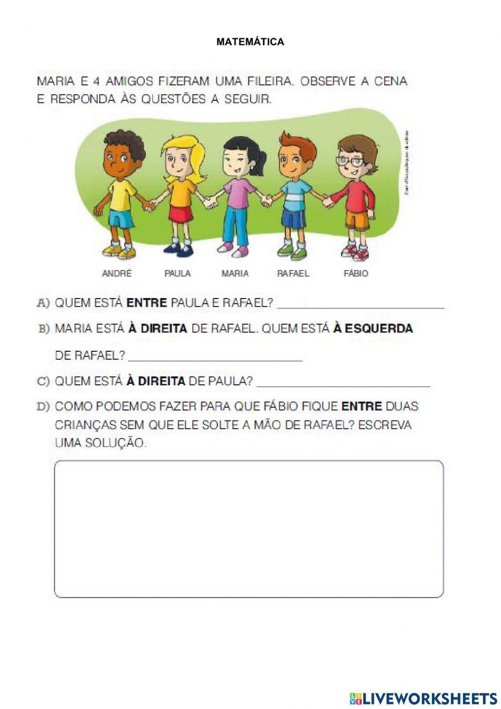 Lingua portuguesa e matemática