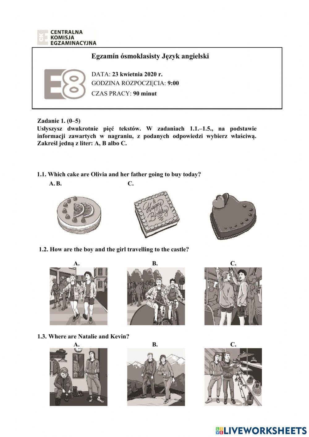 E8 23 kwietnia 2020 (OKE)