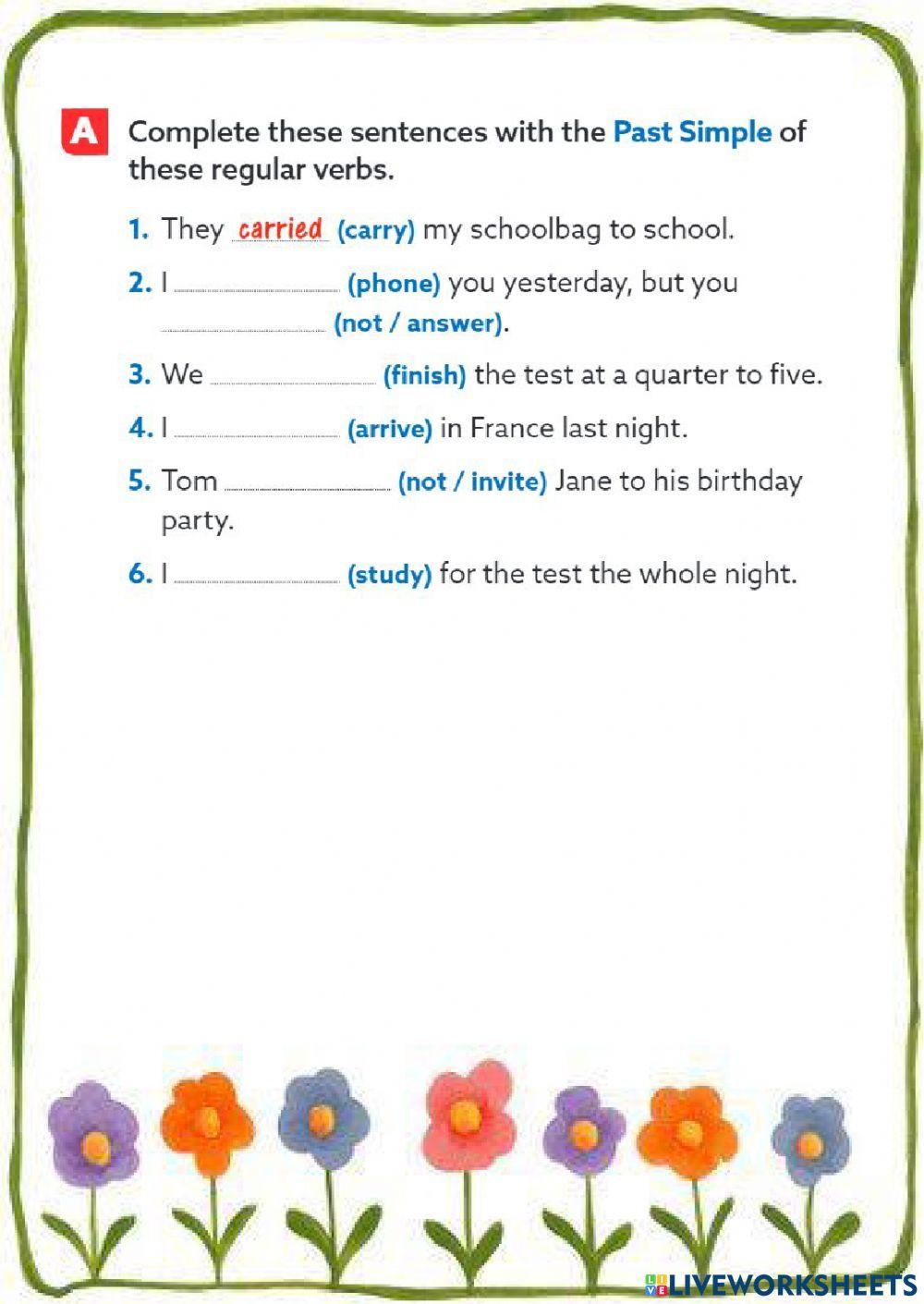 Simple past - Regular verbs