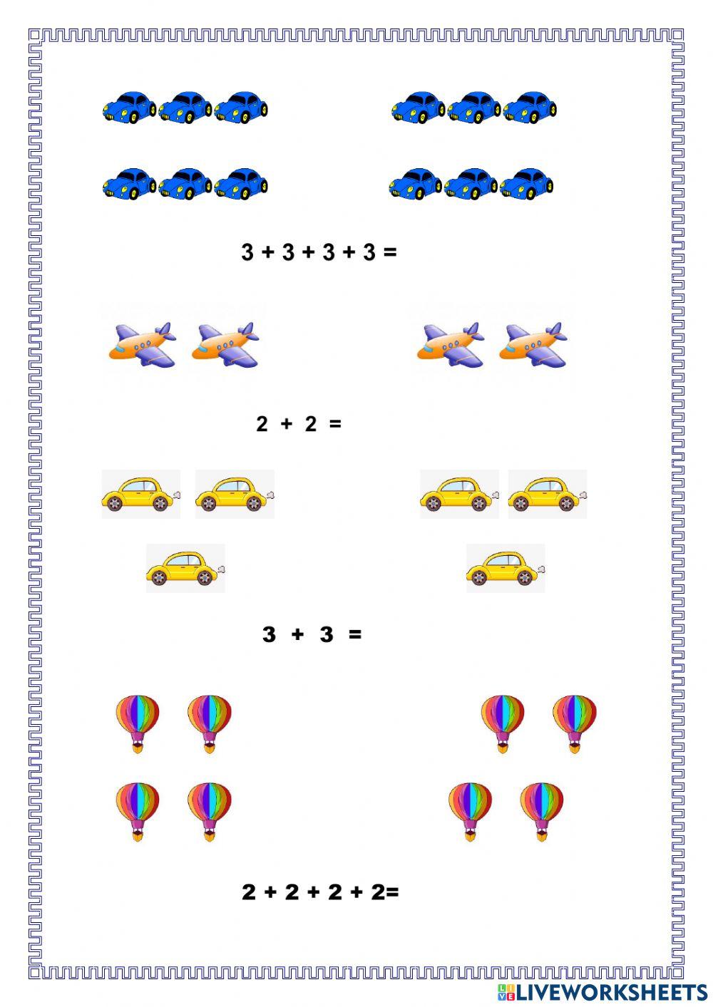 Dobles y triples de sumas