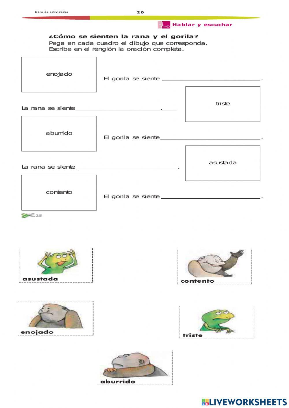 ¿Como se siente la rana y el gorila?