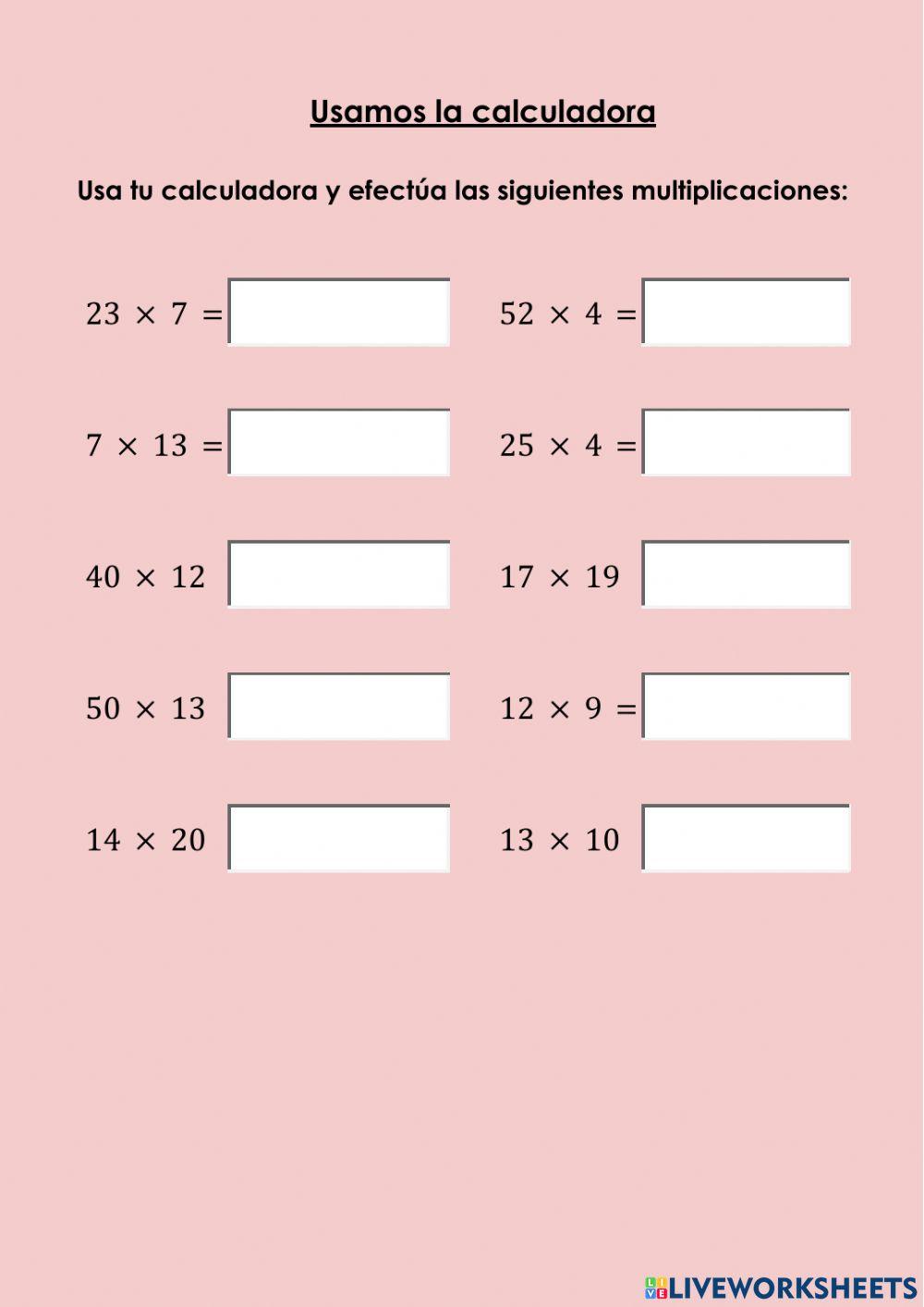 Multiplicaciones y divisiones