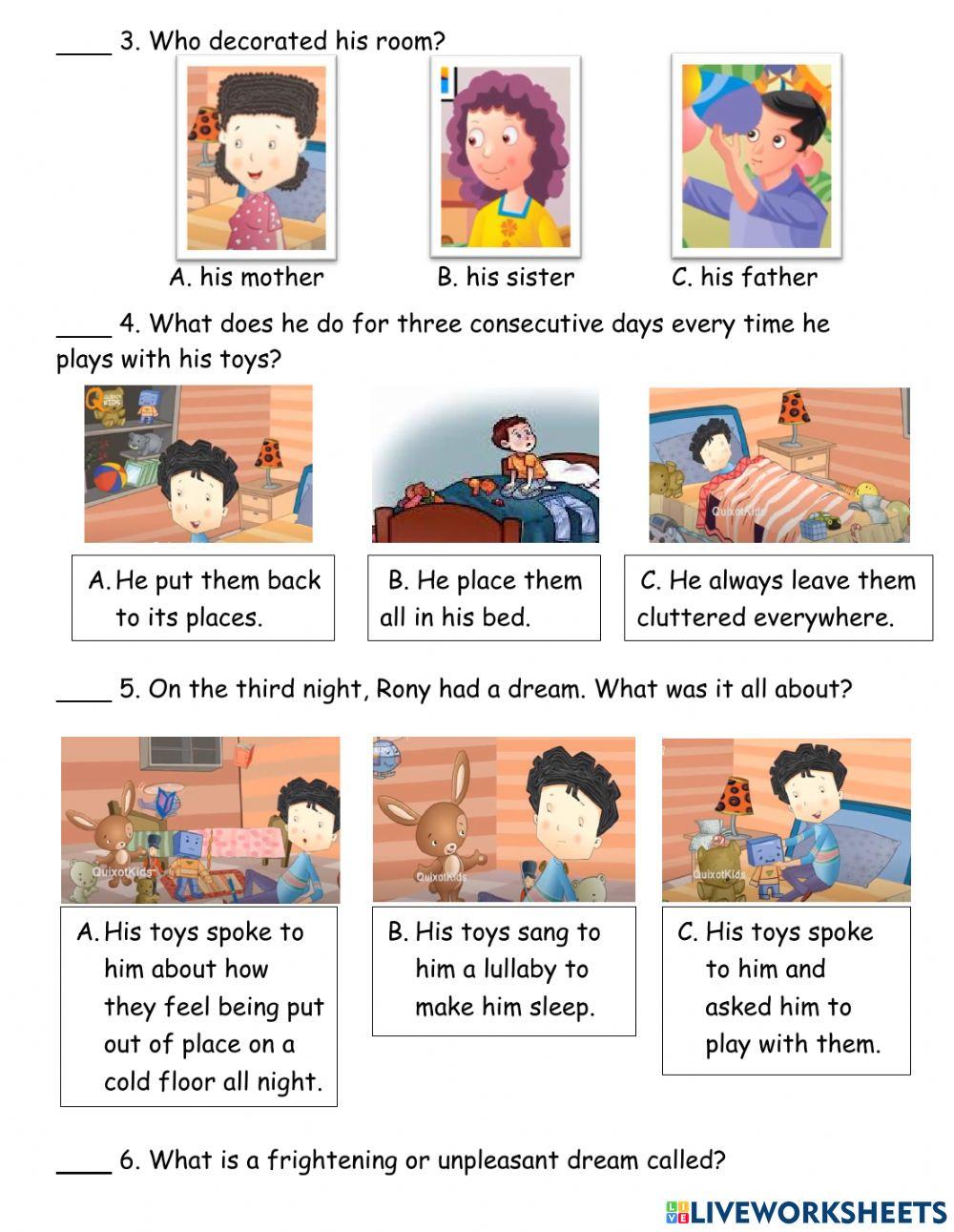 ESP-CL (KINDER) - 4th QUARTER QUIZ LESSON 2: BEING MESSY