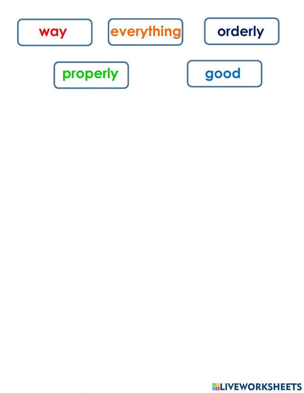 ESP-CL (KINDER) - 4th QUARTER QUIZ LESSON 2: BEING MESSY