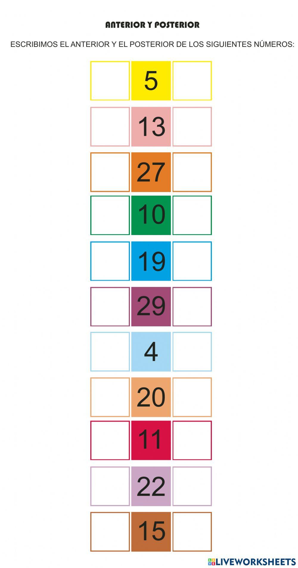 Anterior y posterior