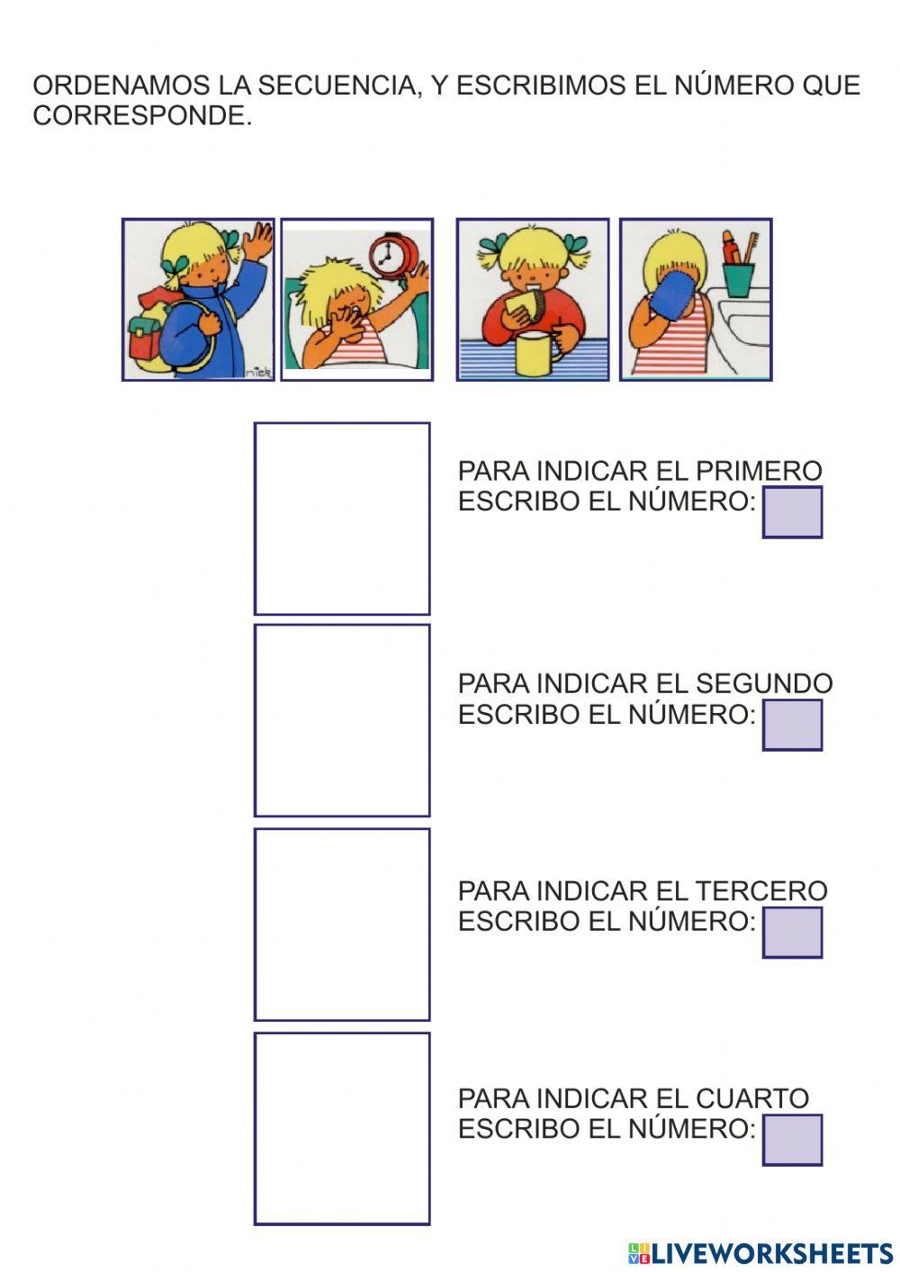 Ordenamos la secuencia
