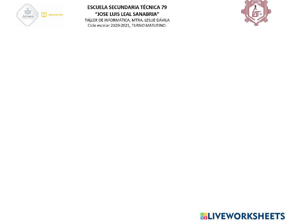 Areas de trabajo, windows, word