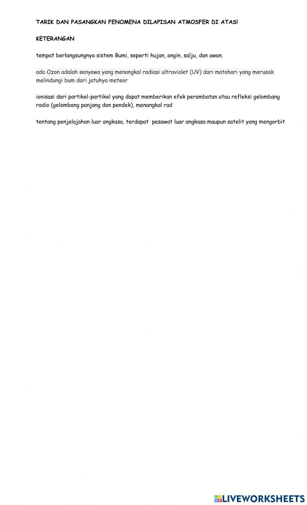 Karakteristik atmosfer