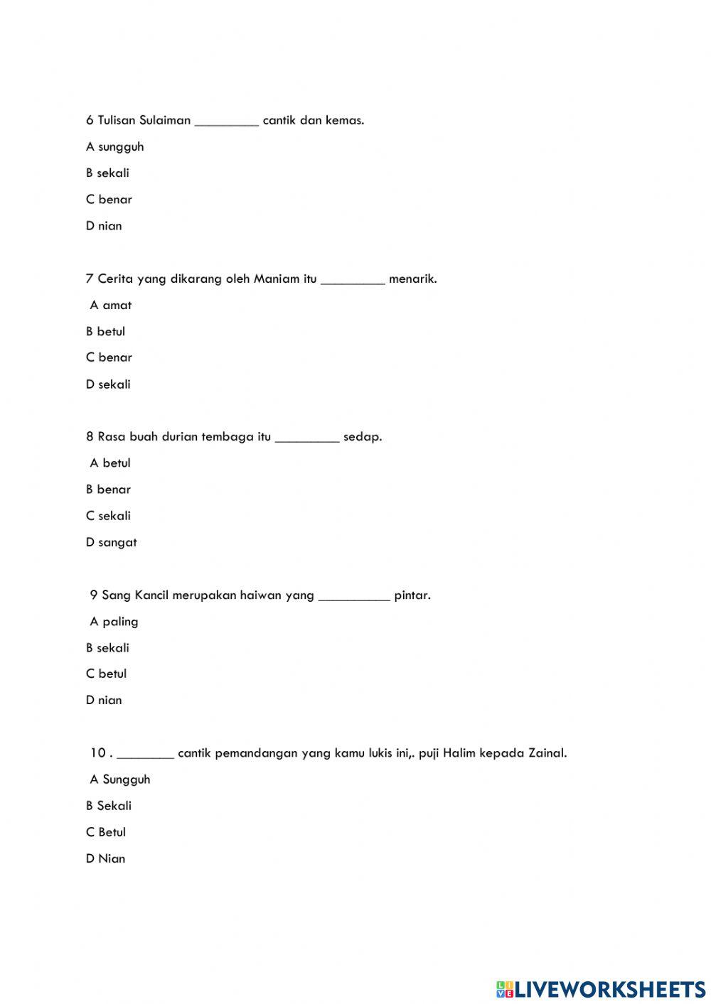 Kata adjektif dan kata penguat