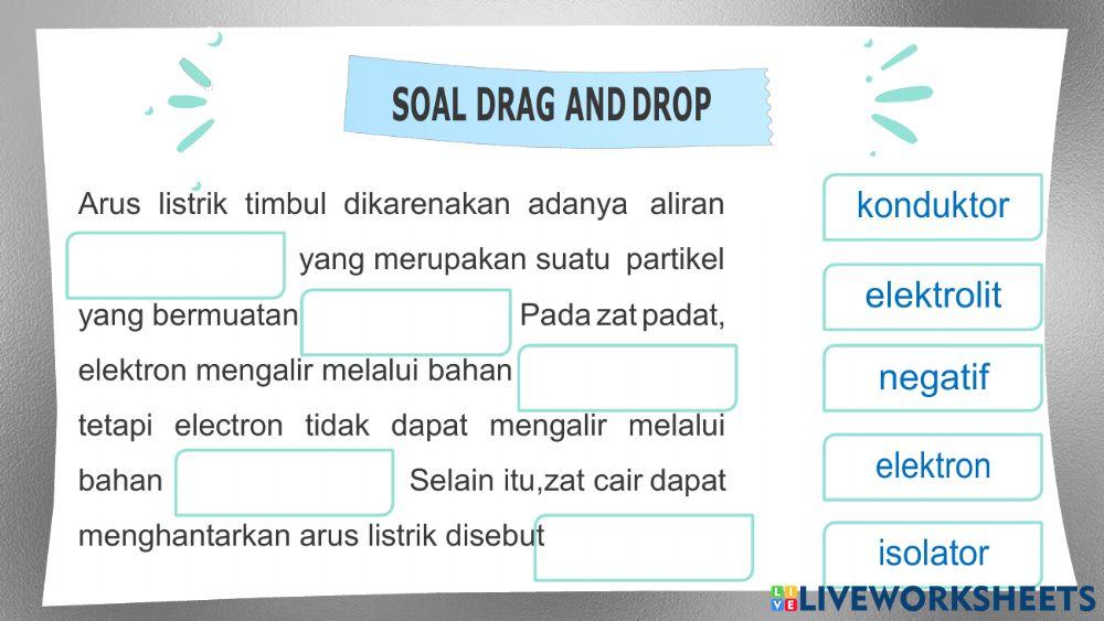 Latihan E-LKPD larutan elektrolit dan non elektrolit