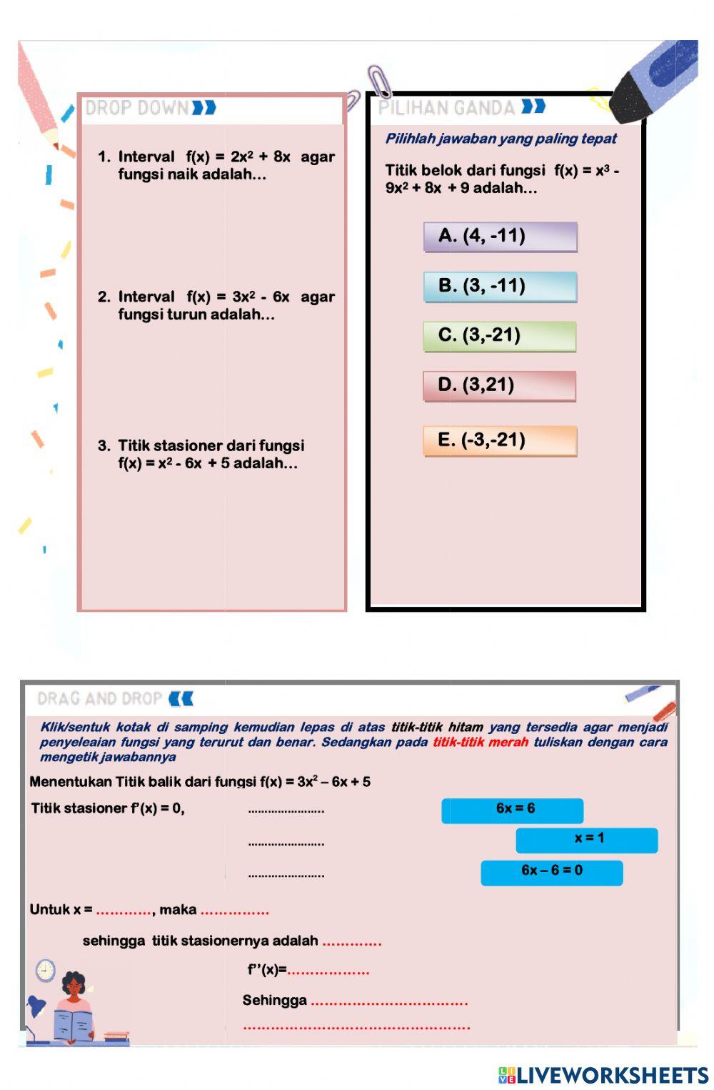 LKPD Kemonotonan Fungsi dan Nilai Maksimum atau Minimum