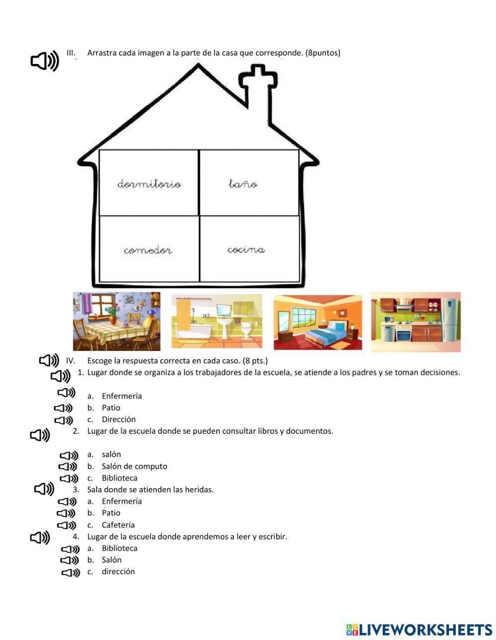 Aspectos del hogar y la escuela
