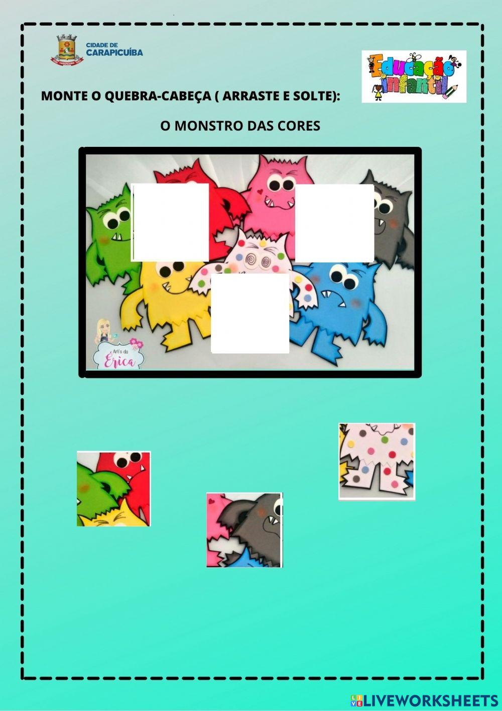 Quebra-cabeça -  O monstro das cores