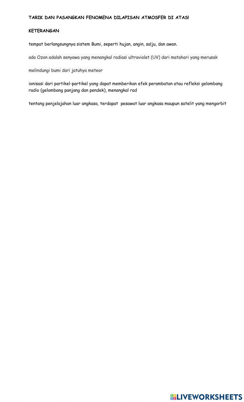 Karakteristik atmosfer