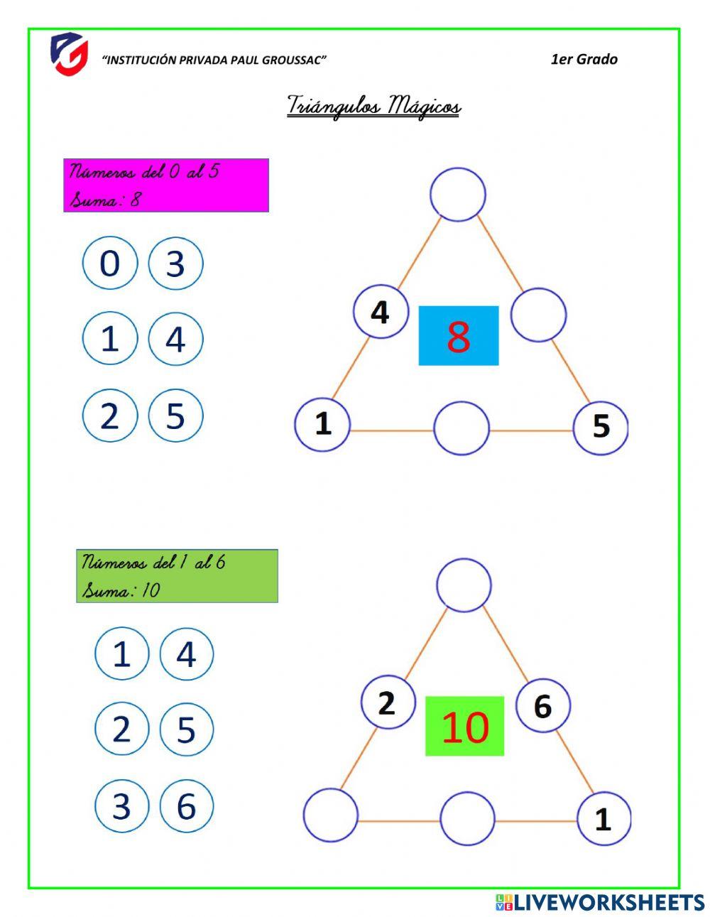 Triángulos mágicos