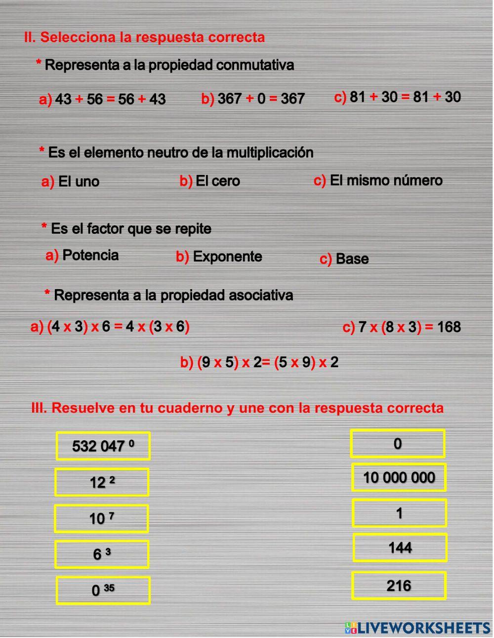 Operaciones con números naturales