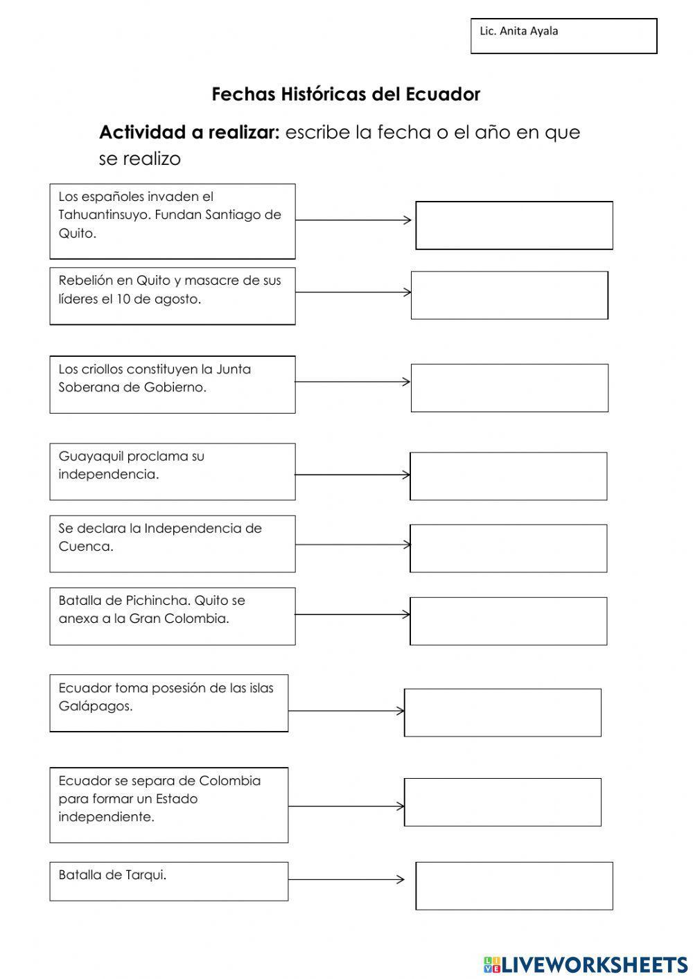 Historia del ecuador