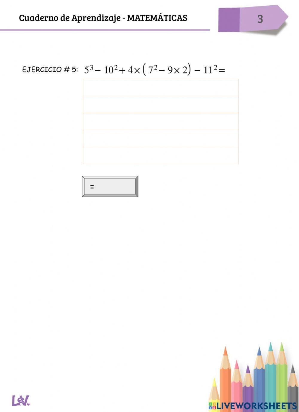 Operaciones con Potencias