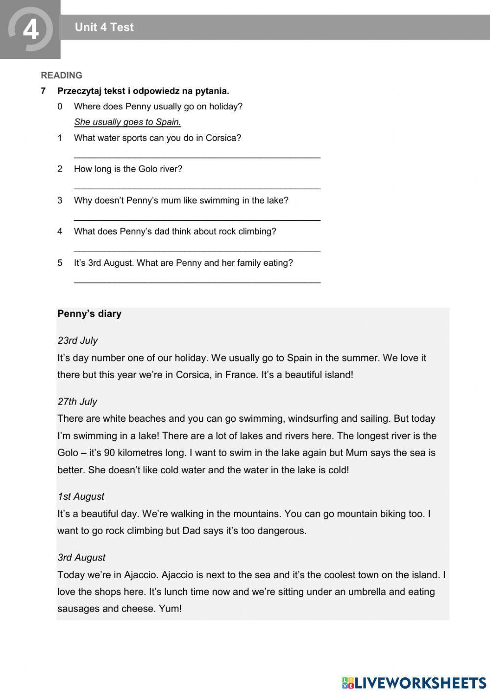 English Class A1+ Unit 3 English Class A1+ Liveworksheets