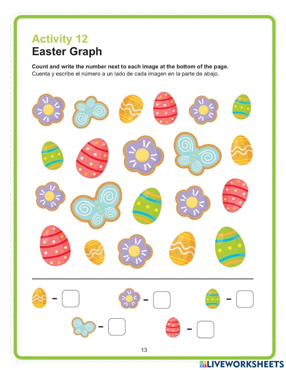 Easter Graph worksheet Live Worksheets