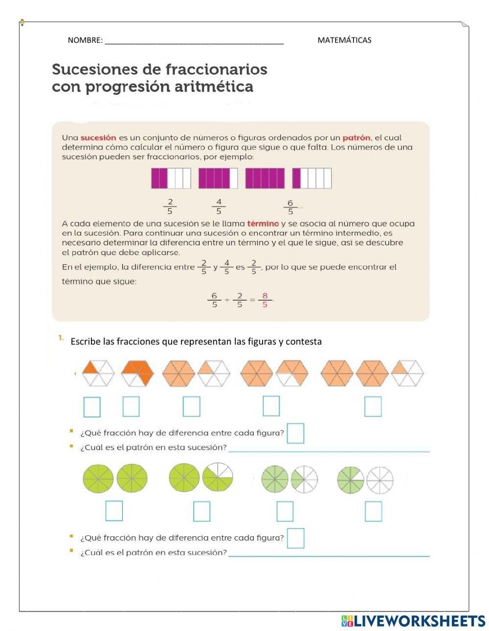 Sucesiones de fracciones