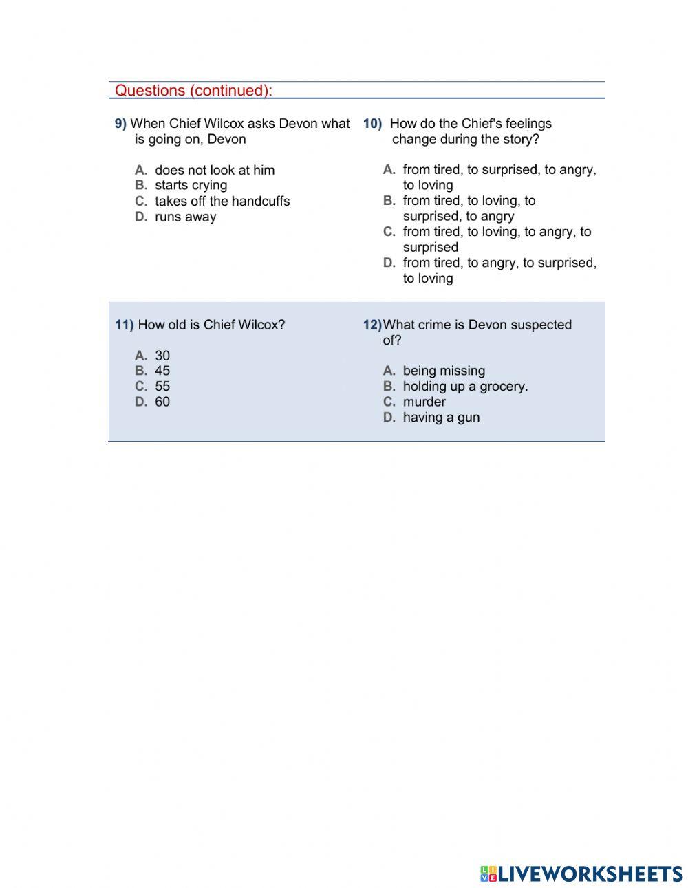 Term 3 Year 8 Target Homework Level A (Reading)