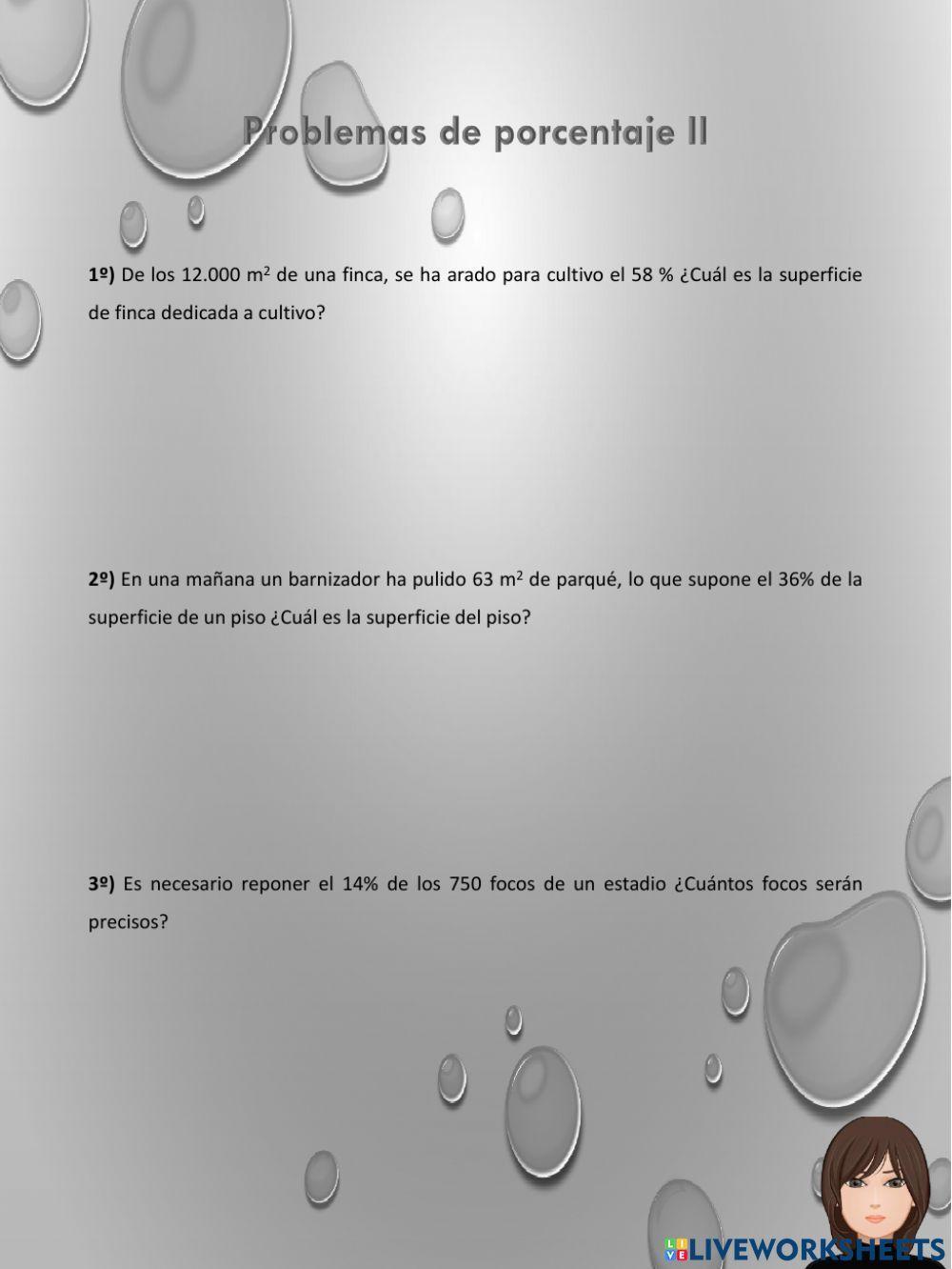 Problemas de pocentaje