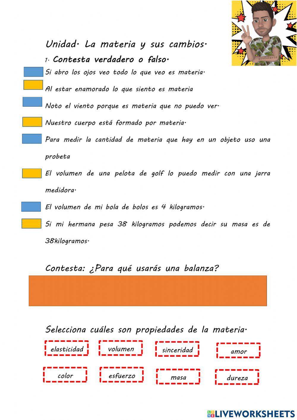 La materia y sus cambios