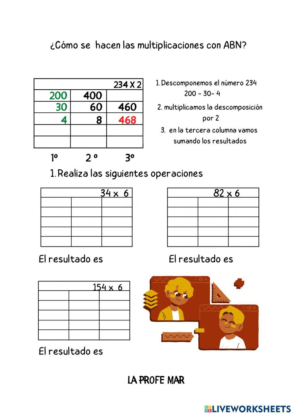 Multiplicación ABN 8