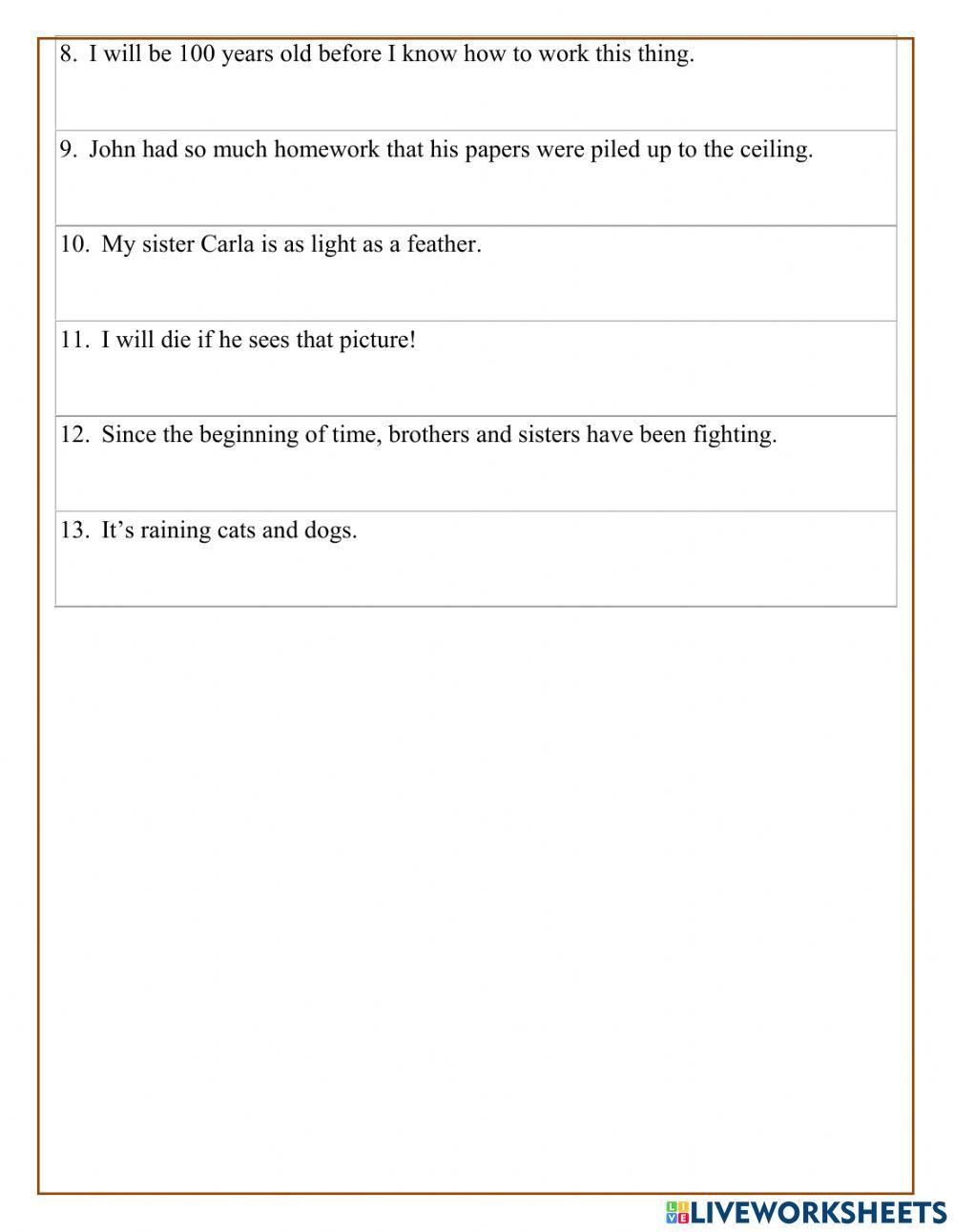 Hyperbole Figurative Language