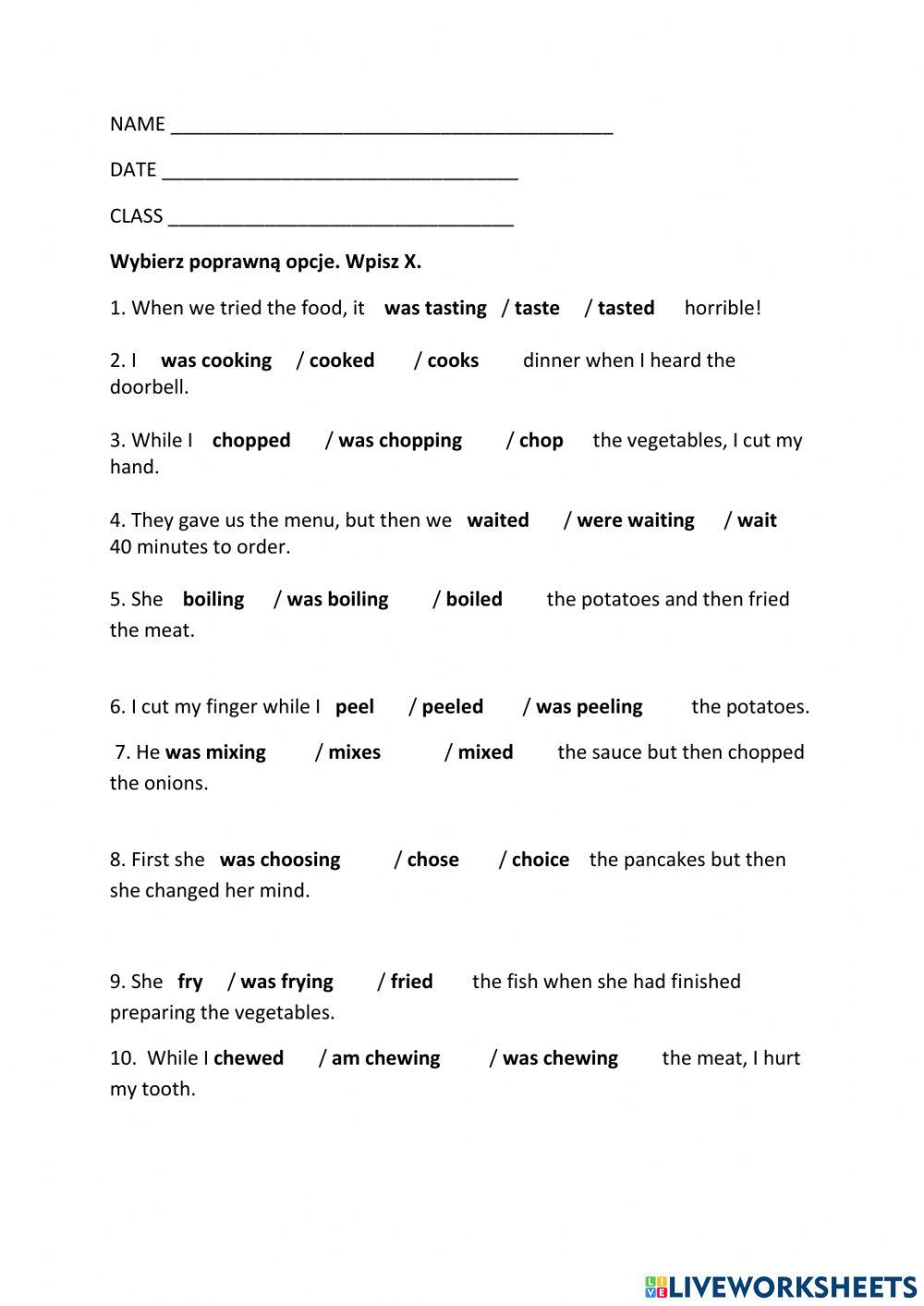 Short test : grammar