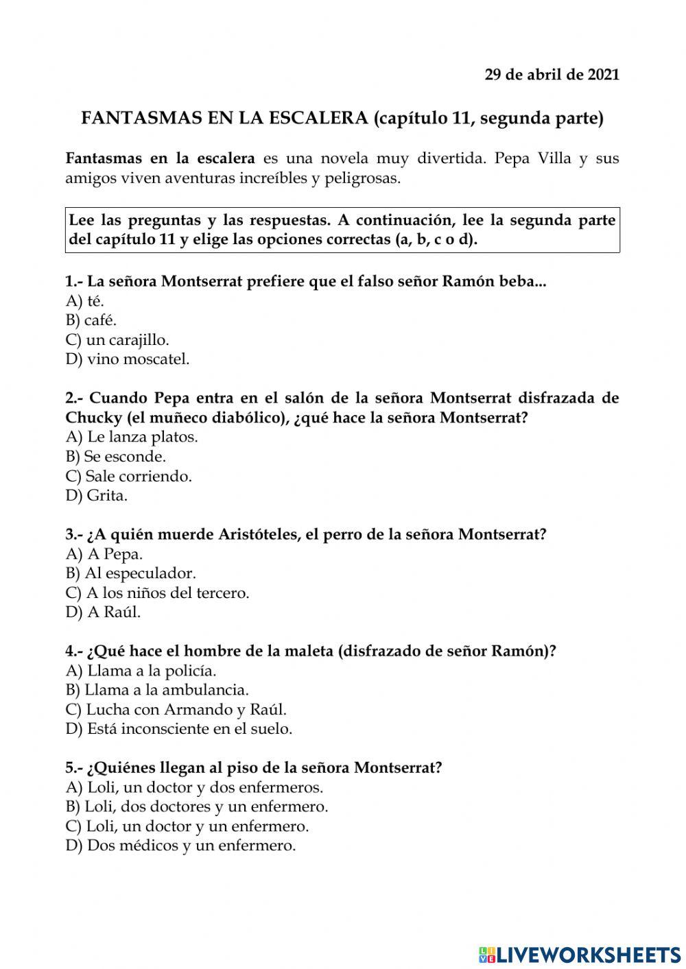 Fantasmas en la escalera Capítulo 11 Segunda parte