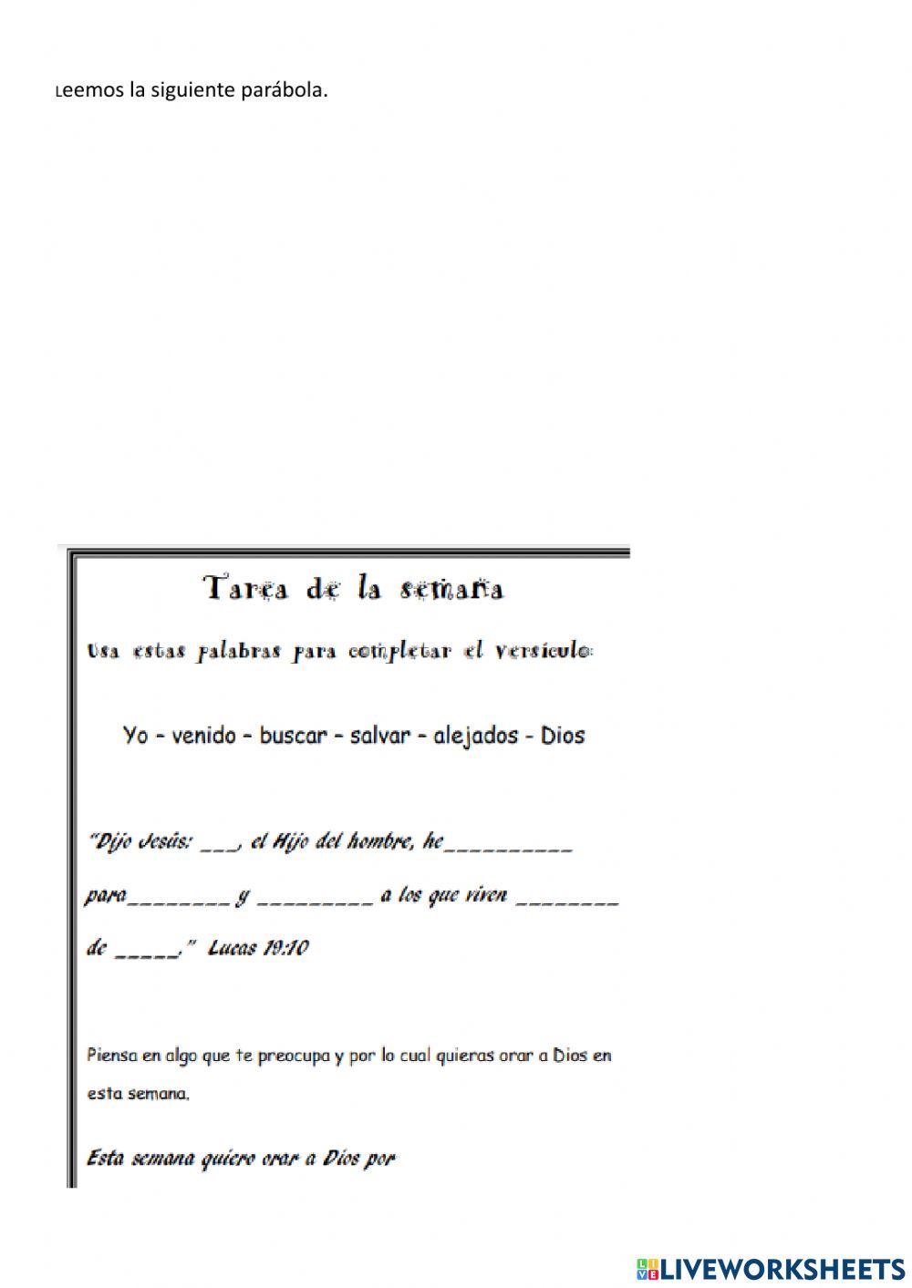 Parábola de la oveja pérdida.