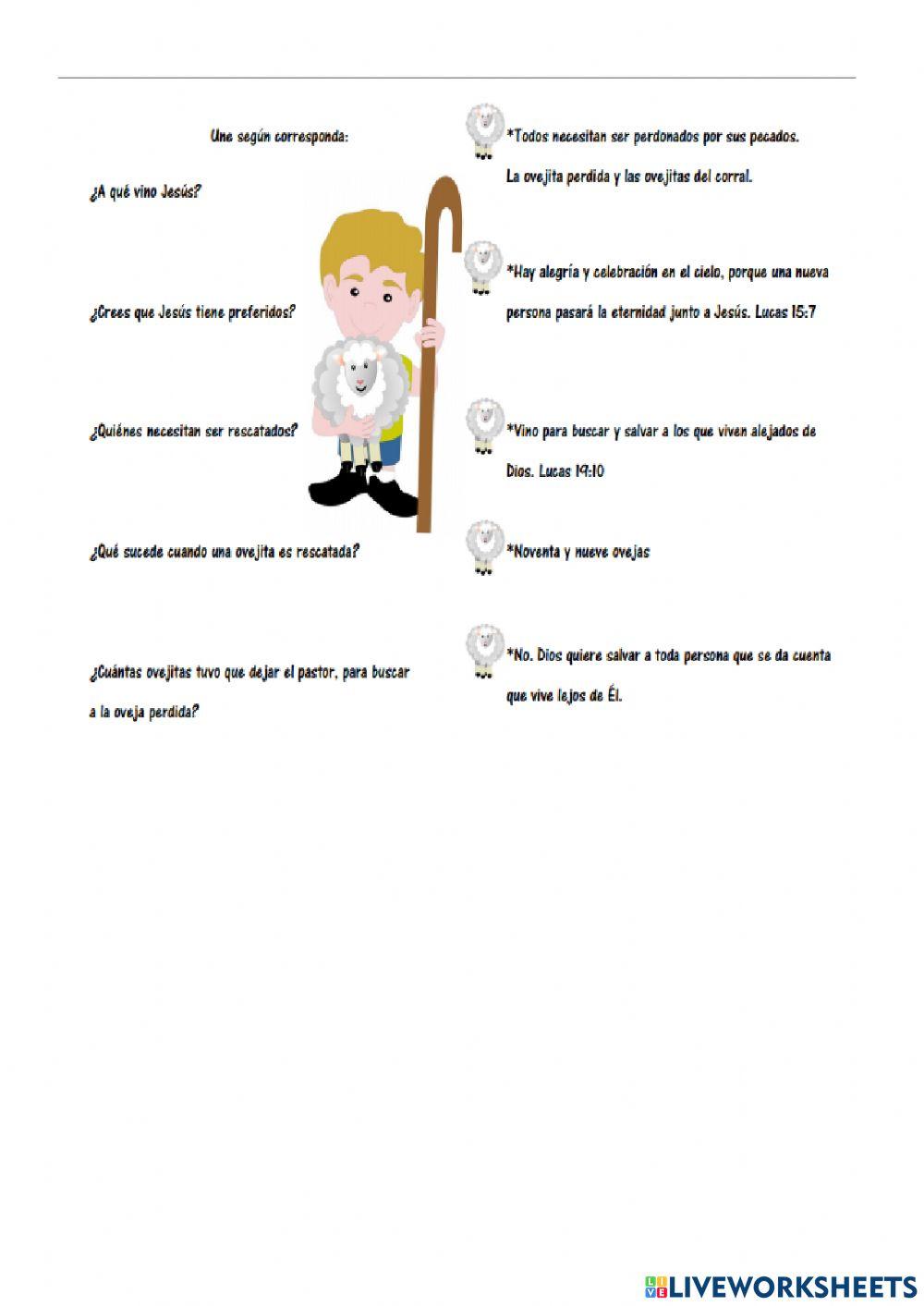 Parábola de la oveja pérdida.
