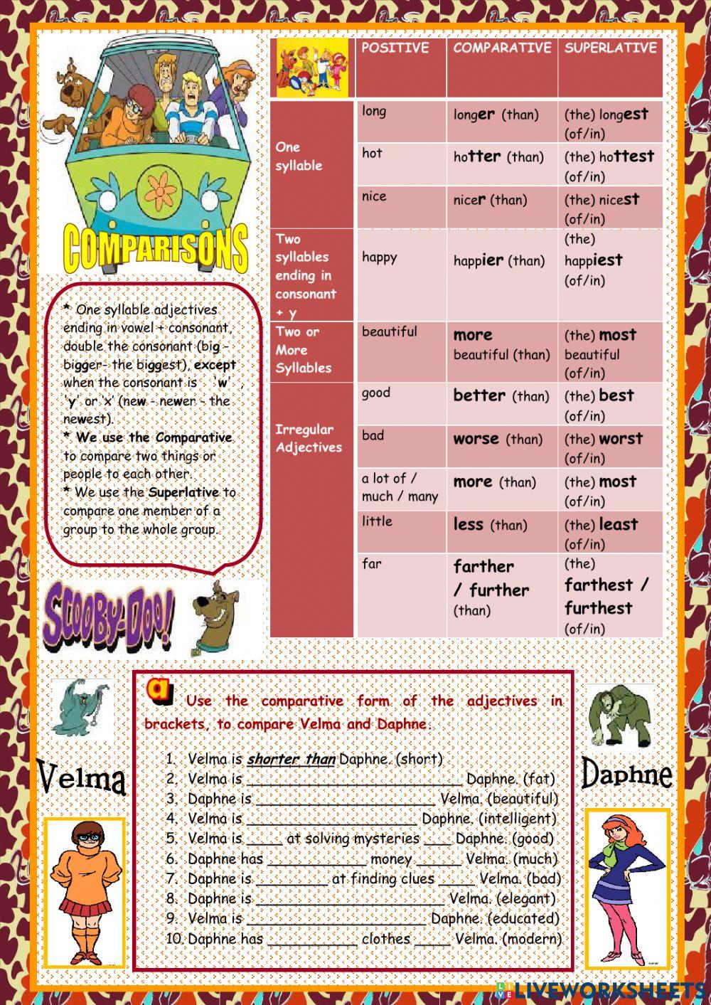Comparatives and superlatives
