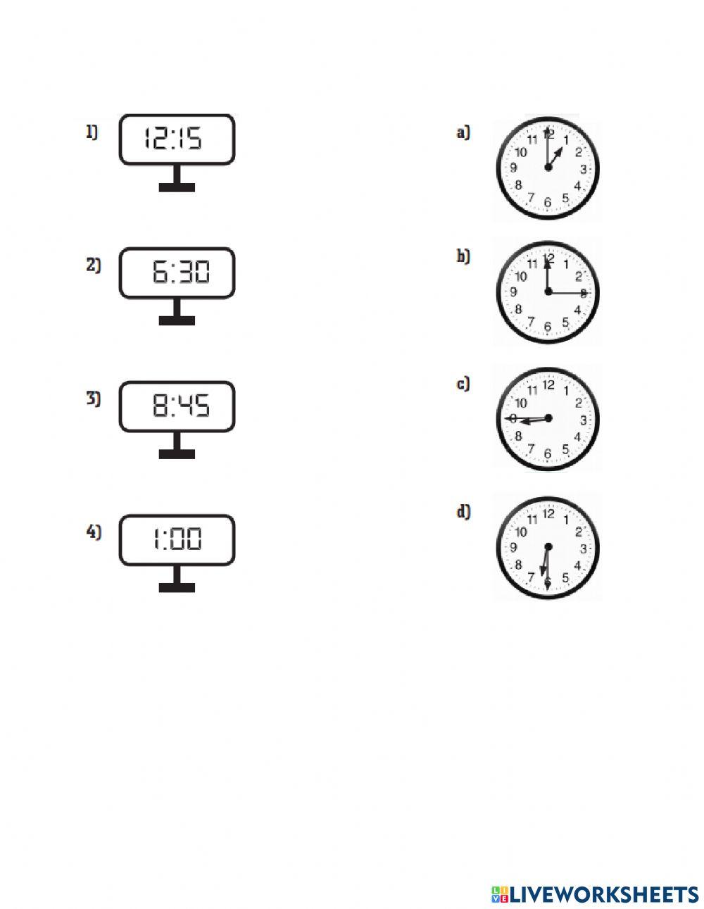 Evaluando lectura de la hora