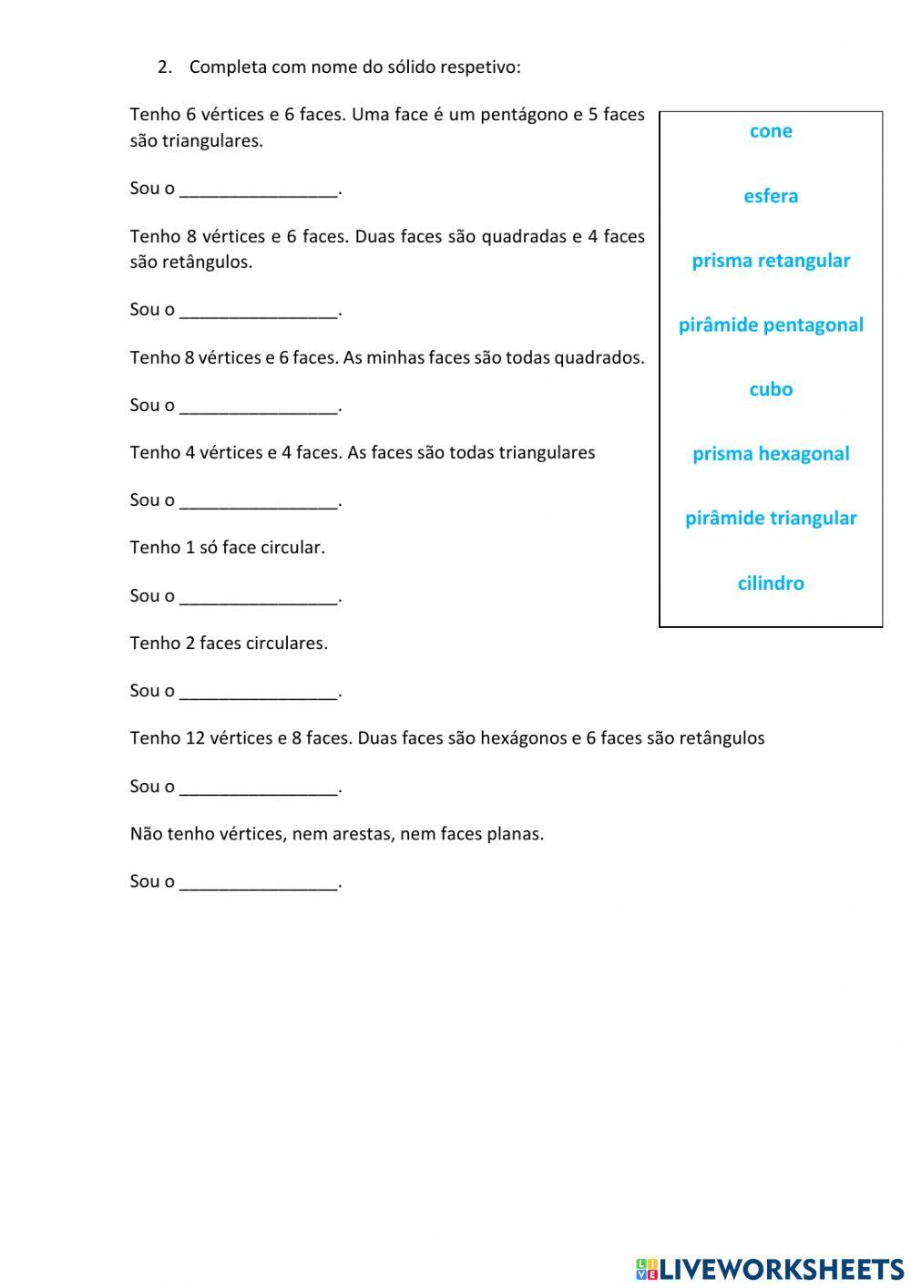 Sólidos geométricos 2