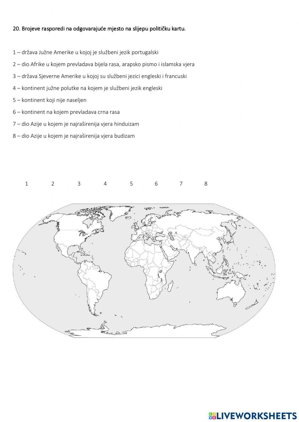 Stanovništvo-vježba