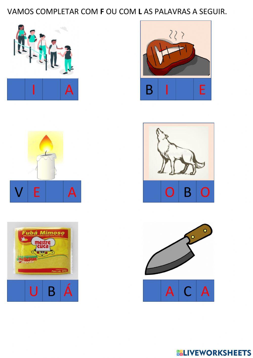 Fa fe fi fo fu e la le le li lo lu