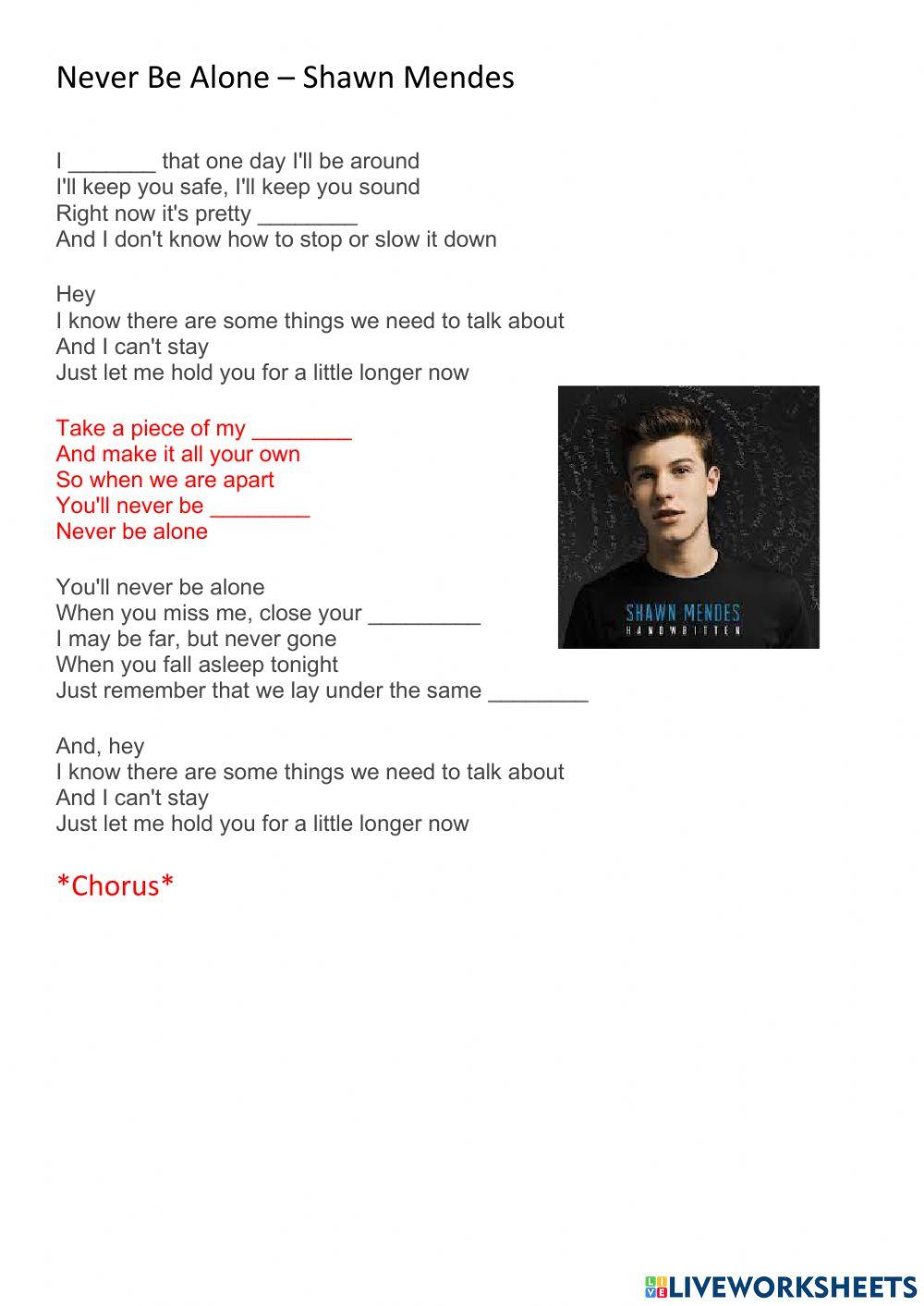 Never Be Alone, Shawn Mendes
