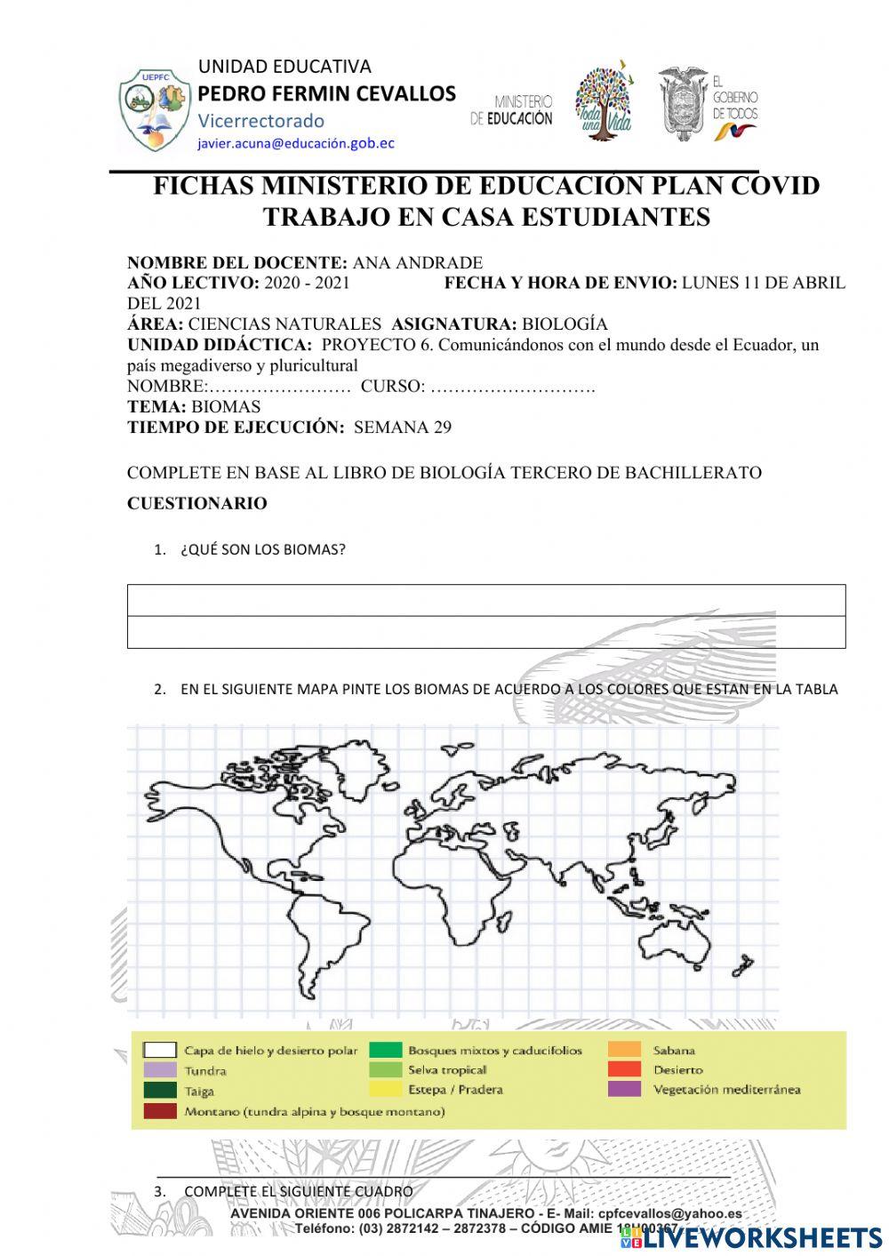 Biomas del ecuador semana 29
