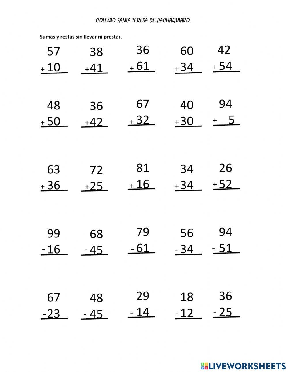 Sumas y restas básicas