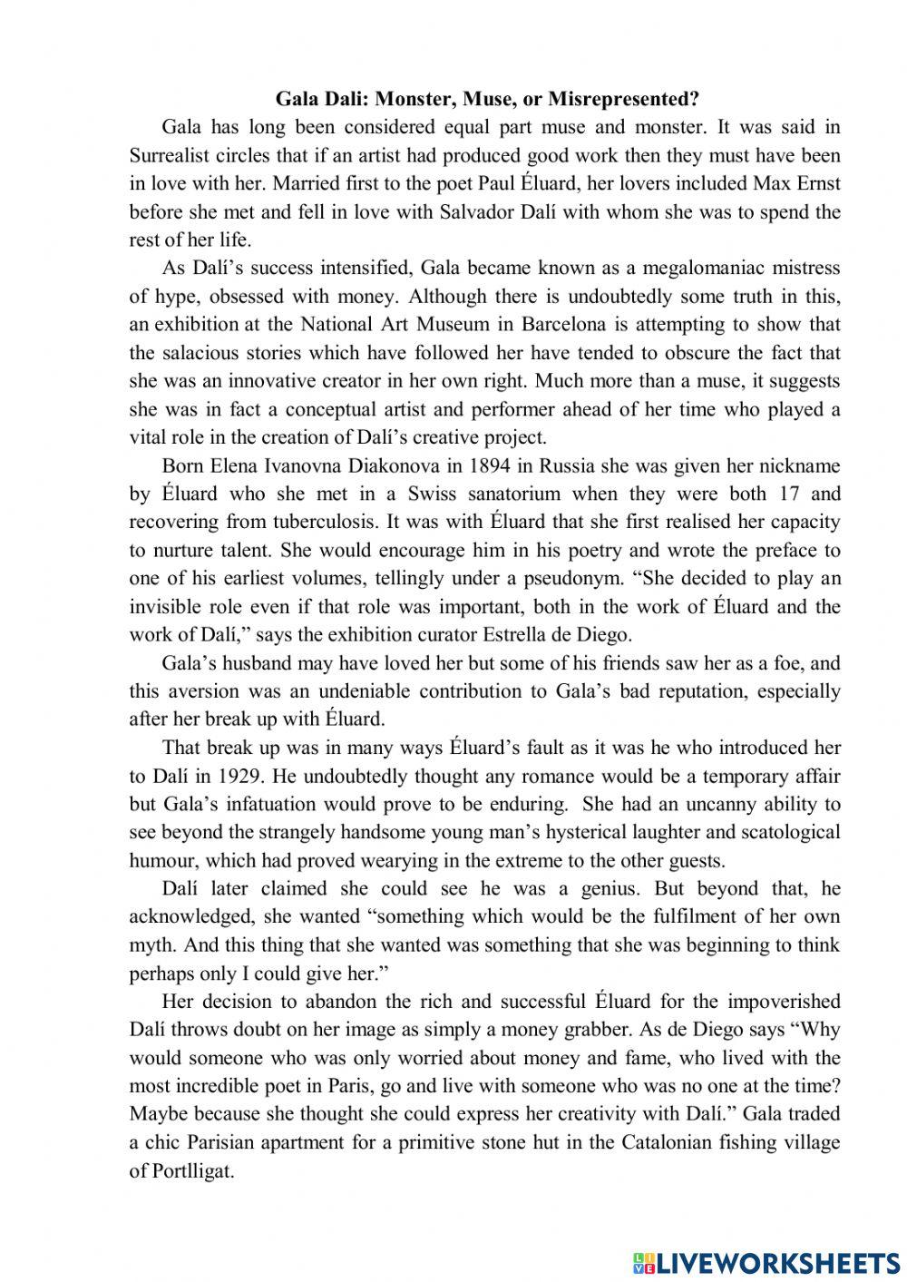 Listening, reading comprehension, Use of English