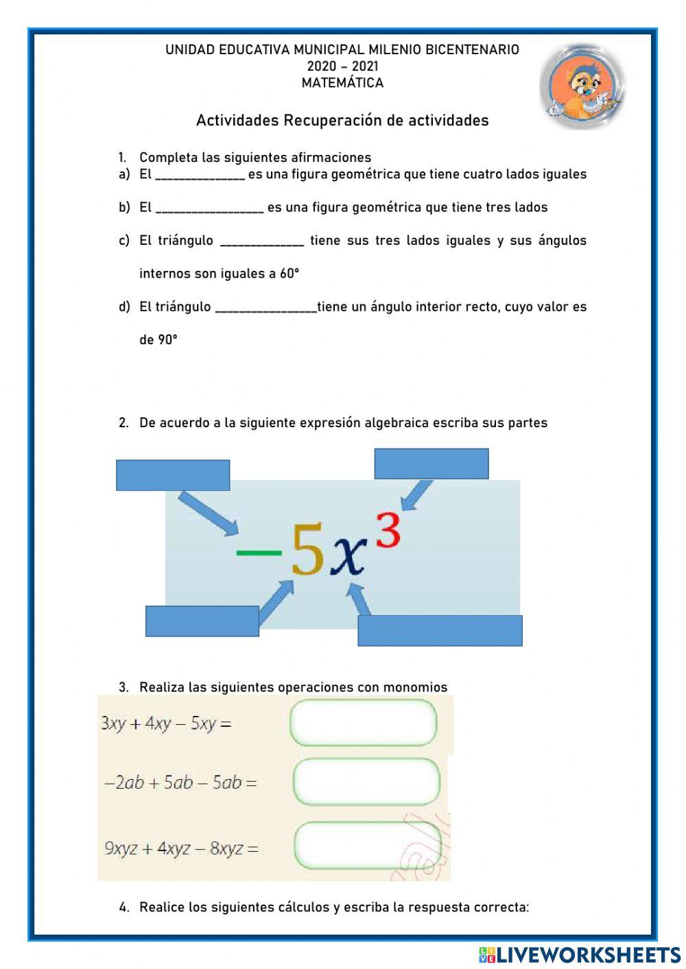 Trabajo de recuperación