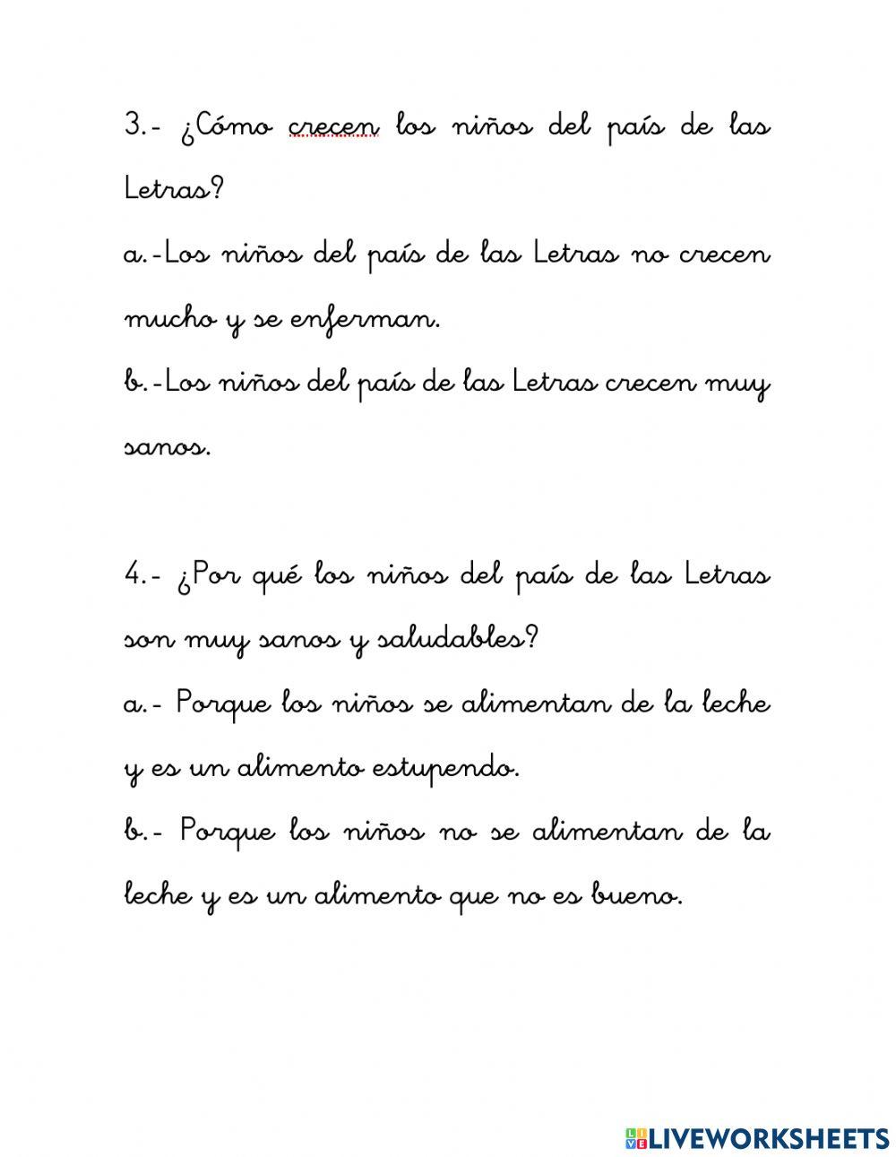 Actividad 1 Comprensión Lectora Primero Básicos