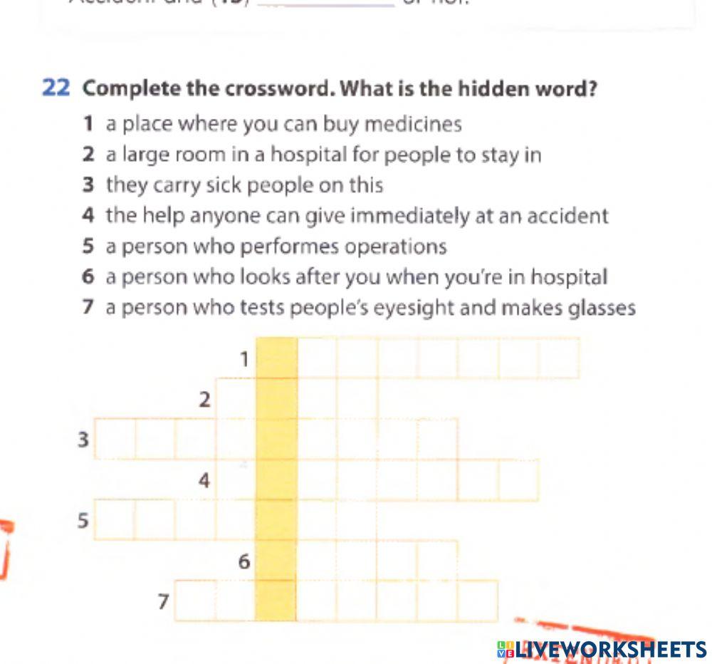 Crossword 947636 Anna Obelets Live Worksheets