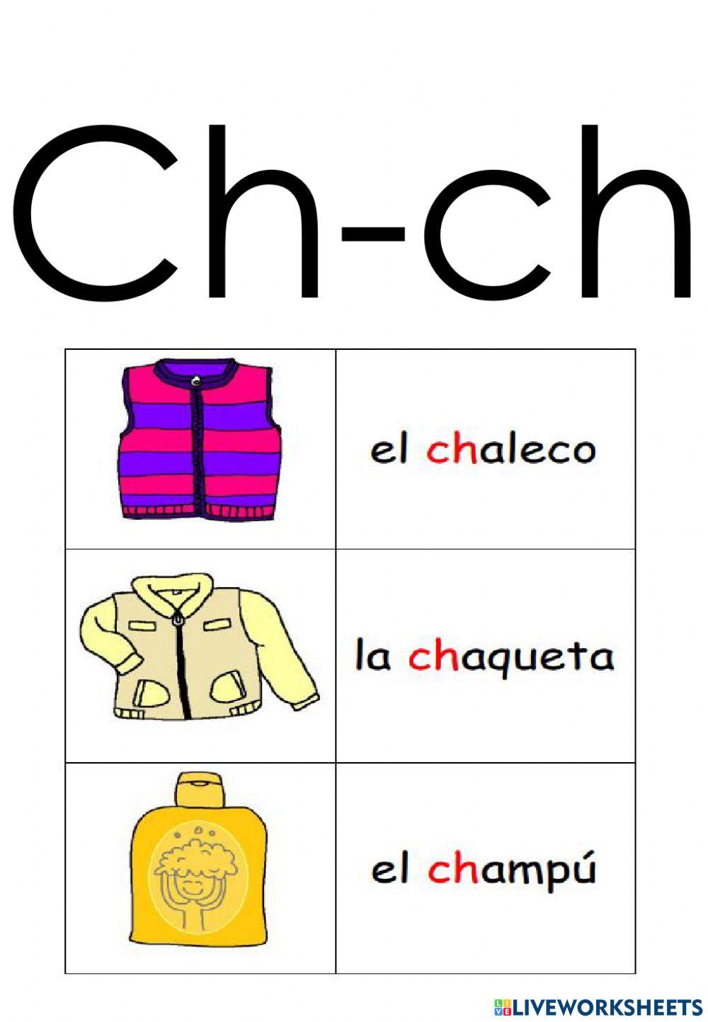 Alfabeto interactivo de la A a la H