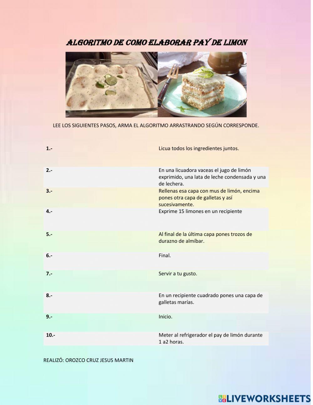 Algoritmo de pay de limón