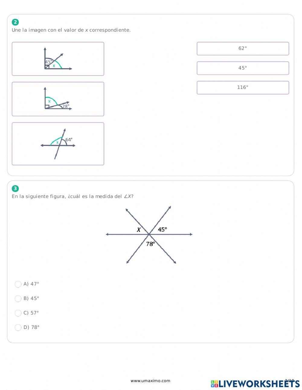 Ángulos en triángulos y paralelas
